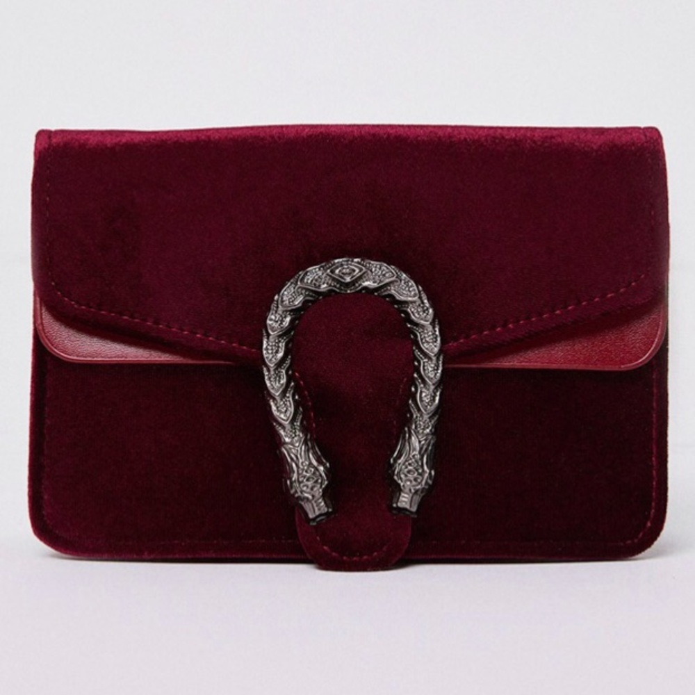 Red velvet purse